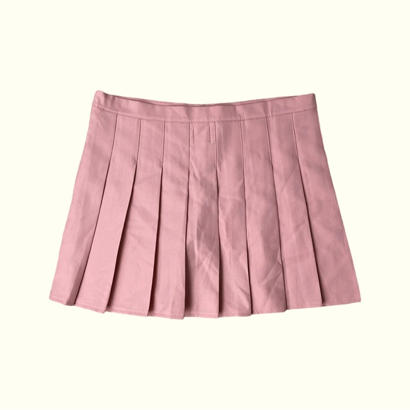 Princess Polly Tahls Mini Skirt Pink Pleated Tenniscore Preppy NWT - Picture 2 of 7